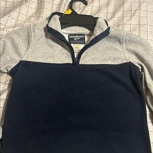 OshKosh B'gosh boys Zip-Up Sweater in Navy and Gray